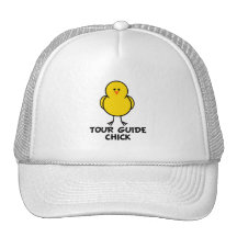 Poussin de guide touristique casquettes de camionneur