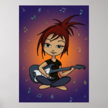 Poussin de guitare poster