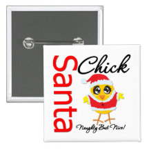 Poussin de Père Noël vilain mais Nice Badge Avec Épingle