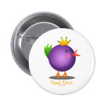 Poussin de perle - pourpre badge avec épingle