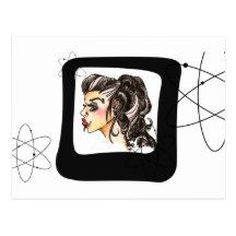 Poussin de rockabilly cartes postales