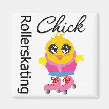 Poussin de Rollerskating Magnets Pour Réfrigérateur