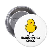 Poussin de styliste en coiffure pin's avec agrafe