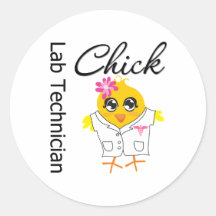Poussin de technicien de laboratoire autocollant