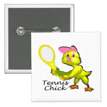 Poussin de tennis badge avec épingle