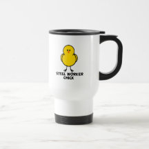 Poussin de travailleur en acier tasses à café