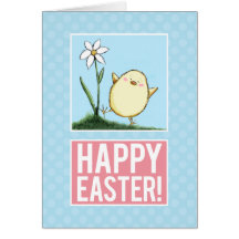 Poussin heureux de Pâques - cartes de Personalizab