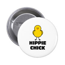 Poussin hippie badge