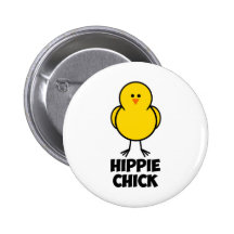 Poussin hippie badge avec épingle
