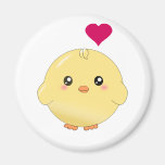 Poussin jaune mignon aimant