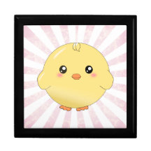 Poussin jaune mignon boîtes à bijoux