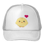 Poussin jaune mignon casquette