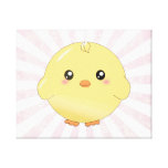 Poussin jaune mignon impression sur toile