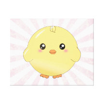 Poussin jaune mignon impression sur toile