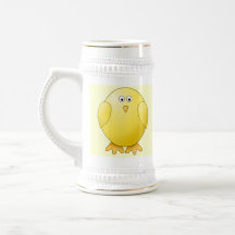 Poussin jaune mignon. Petit oiseau Mug