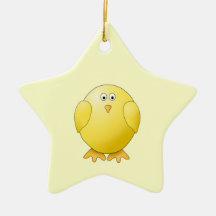 Poussin jaune mignon. Petit oiseau Ornements De Noël