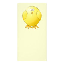 Poussin jaune mignon. Petit oiseau Photocartes