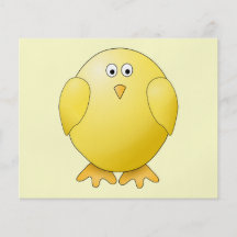 Poussin jaune mignon. Petit oiseau Tract