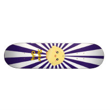 Poussin jaune mignon plateaux de skate