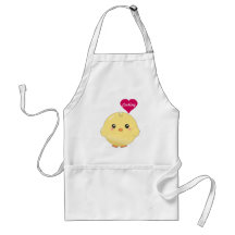 Poussin jaune mignon tablier