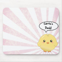 Poussin jaune mignon tapis de souris