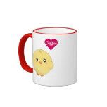 Poussin jaune mignon tasses à café