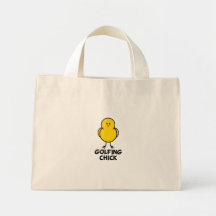 Poussin jouant au golf sacs en toile