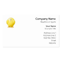 Poussin mignon. Petit oiseau jaune Cartes De Visite Personnelles