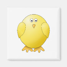 Poussin mignon. Petit oiseau jaune Magnets Pour Réfrigérateur