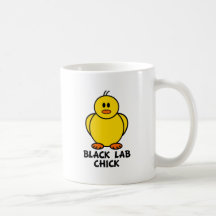 Poussin noir de laboratoire mug à café