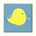 Poussin pelucheux de bébé avec l'aimant de carré d magnets