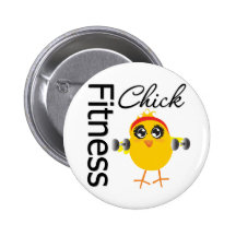 Poussin sportif mignon de forme physique pin's