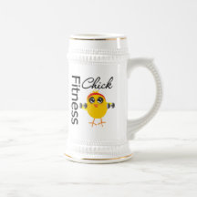 Poussin sportif mignon de forme physique tasse