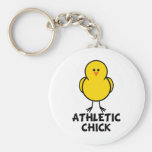 Poussin sportif porte-clefs