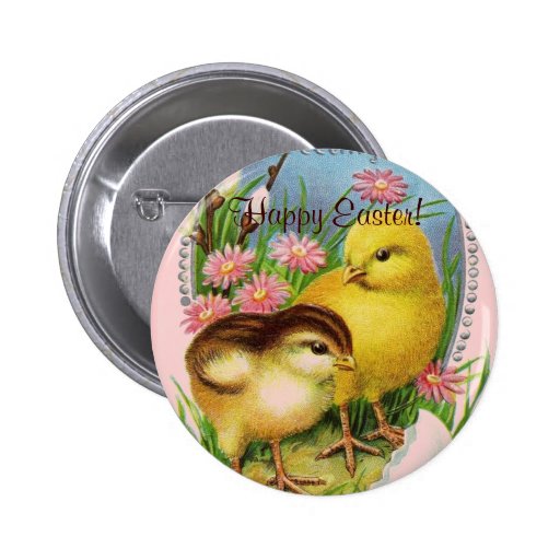Poussins de Pâques - Joyeuses Pâques ! Pin Badge