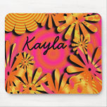 powerr de fleur tapis de souris