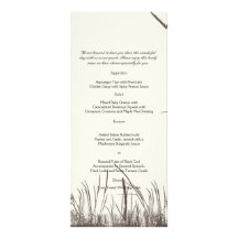 Prairies rustiques de pays épousant le menu double carte en  couleur