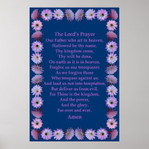 Prayer de seigneur dans un cadre de cactus de Nigh Poster