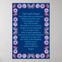 Prayer de seigneur dans un cadre de cactus de Nigh Affiche