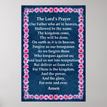 Prayer de seigneur dans un cadre de cactus de pelo affiches