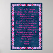 Prayer de seigneur dans un cadre de cactus de pelo posters