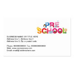 pré mot d'école dans des lettres d'amusement cartes de visite professionnelles