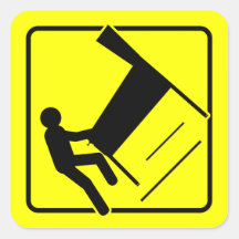 PRÉCAUTION - autocollant drôle du joueur XING de m