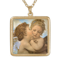 Premier baiser par Bouguereau, anges victoriens vi Pendentifs