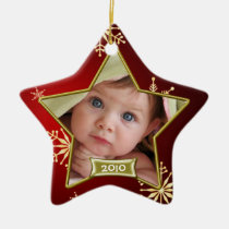 Premier cadre de photo de Noël du bébé ornements