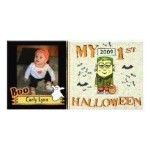 Premier carte photo de coutume de Halloween Cartes Avec Photo