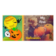 Premier carte photo de coutume de Halloween Carte Avec Photo