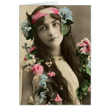 Premier enfant de fleur carte