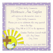 Premier invitation de baptême de communion