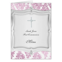 Premier menu 2 de communion carte